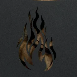 Viadurini Fire Design Kaminholzständer Aus Eisen Und Stahl-Servierwagen aus Metall und Holz mit Regal und 4 Rädern, hergestellt in Italien – Geco