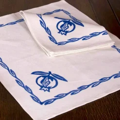 Viadurini by Marchi 1633 Geschirrtücher - Küchenhandtücher-Serviette gemischtem Leinen mit Handabdruck Einzigartiges Stück, 6 Stück