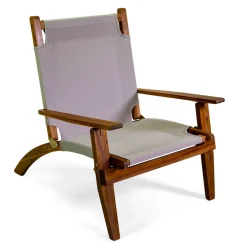 Viadurini in the Garden Holzsessel-Sessel aus Akazienholz und Baumwoll-/Polyester-Mischgewebe - Bottega