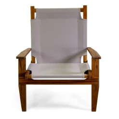 Viadurini in the Garden Holzsessel-Sessel aus Akazienholz und Baumwoll-/Polyester-Mischgewebe - Bottega