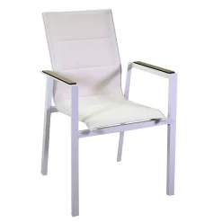 Viadurini in the Garden Metallsessel-Sessel aus Aluminium und Textilene mit Einsatz in den Armlehnen aus HPL - Righello