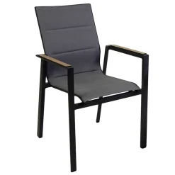 Viadurini in the Garden Metallsessel-Sessel aus Aluminium und Textilene mit Einsatz in den Armlehnen aus HPL - Righello