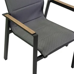 Viadurini in the Garden Metallsessel-Sessel aus Aluminium und Textilene mit Einsatz in den Armlehnen aus HPL - Righello