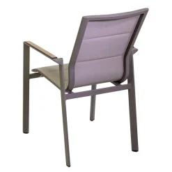 Viadurini in the Garden Metallsessel-Sessel aus Aluminium und Textilene mit Einsatz in den Armlehnen aus HPL - Righello
