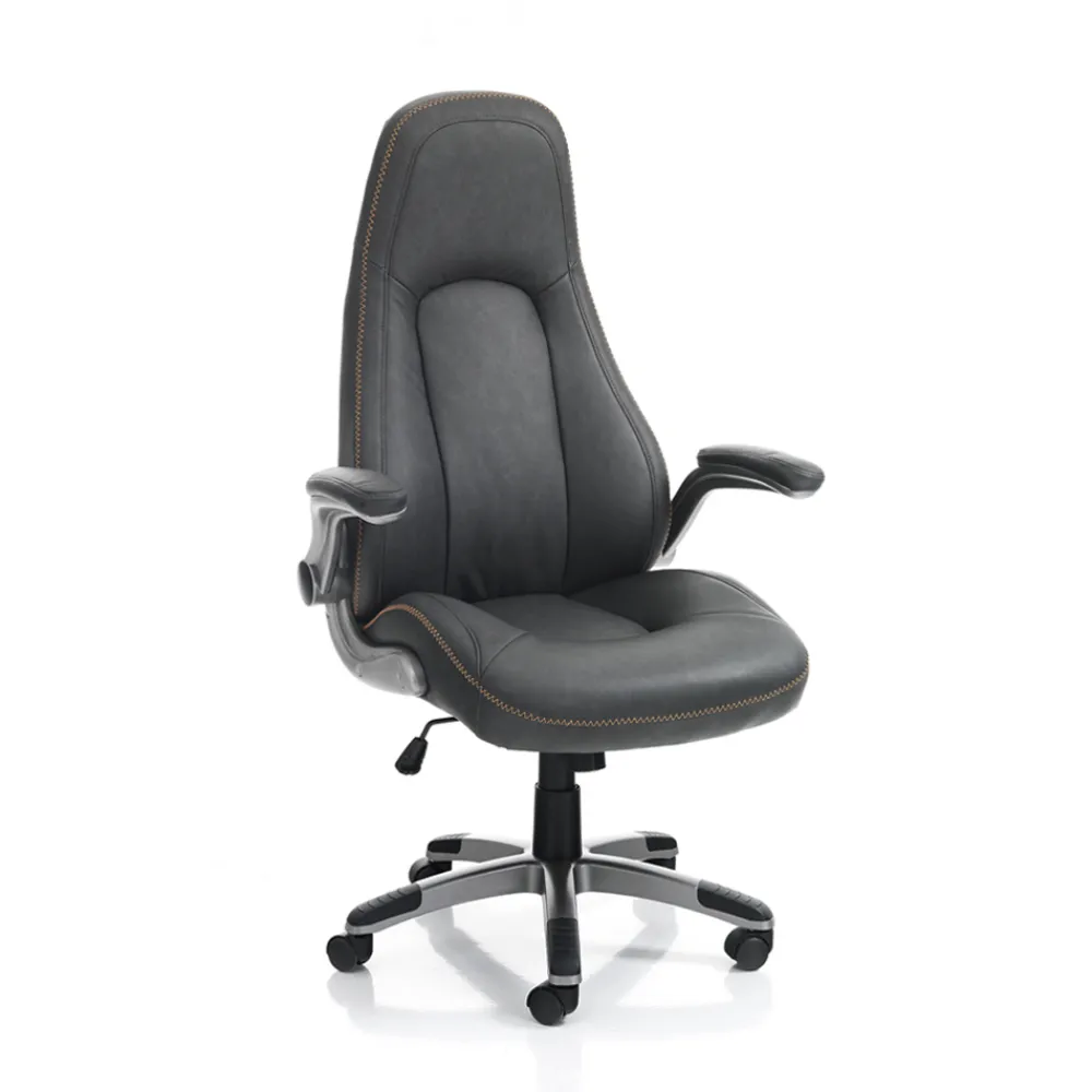 Viadurini Living Bürosessel-Sessel aus grauem Kunstleder mit gealtertem Effekt - Renio