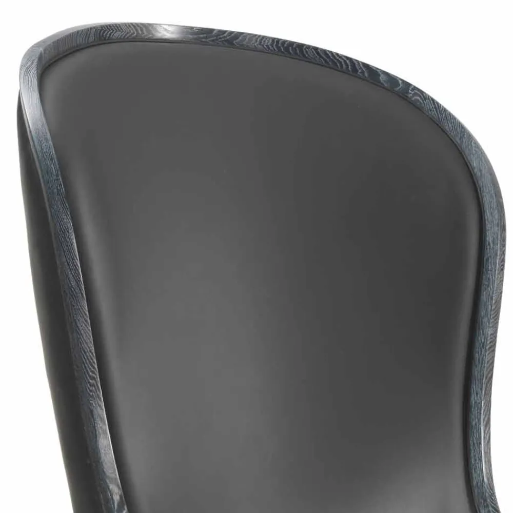 Viadurini Living Klassische Sessel-Sessel aus Leder und schwarzem Fell Eli, klassisches luxury Design