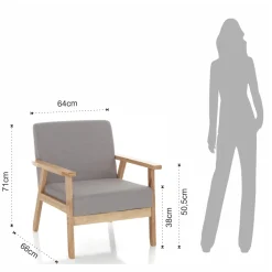 Viadurini Living Moderne Sessel-Sessel aus massivem Kiefernholz – Xenon