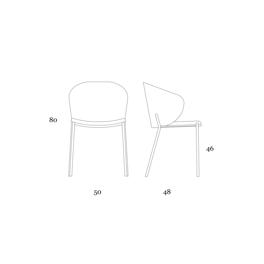 Viadurini Living Moderne Sessel-Sessel aus Metall und Sitz aus Neve-Kaschmir, hergestellt in Italien – Ivy