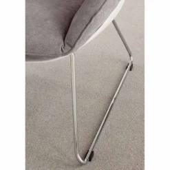 Viadurini Living Moderne Sessel-Sessel aus Polypropylen weiß und Kissen in grau Betulla