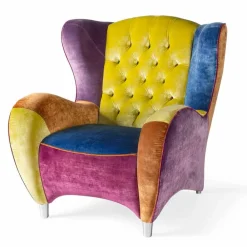 Viadurini Living Klassische Sessel-Sessel aus Samt mit Capitonnè  Dekor Schinke