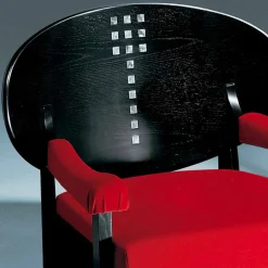 Viadurini Living Moderne Sessel-Sessel aus schwarz gebeizter Esche mit Baumwollbezug Made in Italy - Peleo