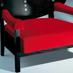 Viadurini Living Moderne Sessel-Sessel aus schwarz gebeizter Esche mit Baumwollbezug Made in Italy - Peleo