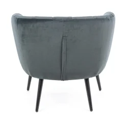 Viadurini Living Skandinavische Sessel-Sessel aus Stahl und grauem oder blauem Samt Skandinavisches Design - Hilary