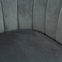 Viadurini Living Skandinavische Sessel-Sessel aus Stahl und grauem oder blauem Samt Skandinavisches Design - Hilary