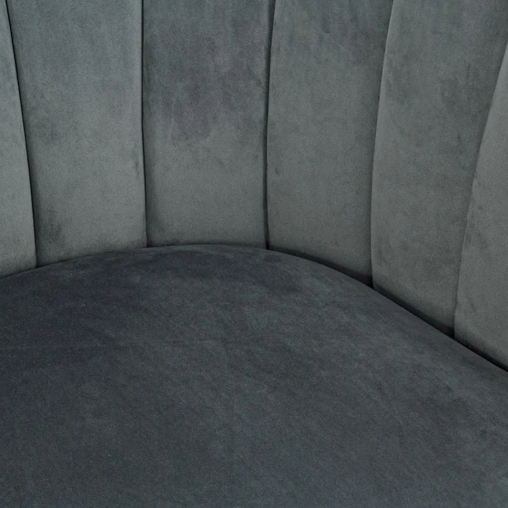 Viadurini Living Skandinavische Sessel-Sessel aus Stahl und grauem oder blauem Samt Skandinavisches Design - Hilary