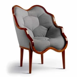 Viadurini Living Klassische Sessel-Sessel aus Stoff und Massivholz, Design, made in Italy, Begga