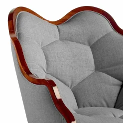 Viadurini Living Klassische Sessel-Sessel aus Stoff und Massivholz, Design, made in Italy, Begga