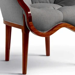 Viadurini Living Klassische Sessel-Sessel aus Stoff und Massivholz, Design, made in Italy, Begga