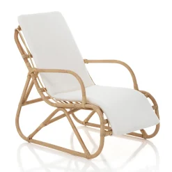 Viadurini in the Garden Sessel Rattan-Sessel für Innen- und Außenbereiche aus Rattan und Baumwollkissen - Jouer