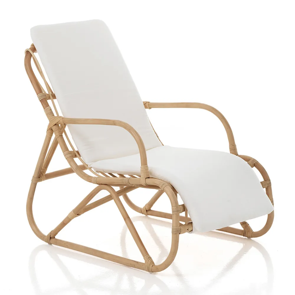 Viadurini in the Garden Sessel Rattan-Sessel für Innen- und Außenbereiche aus Rattan und Baumwollkissen - Jouer