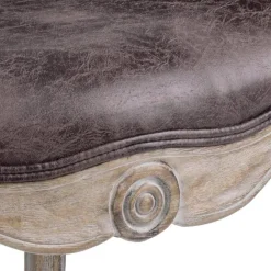 Viadurini Living Klassische Sessel-Sessel im klassischen Design mit Sitz in Holz- und Kunstlederoptik - Katen