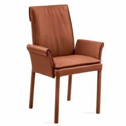 Viadurini Living Moderne Sessel-Sessel made in Italy auf lederbeschichtetem Niles, modernes Design