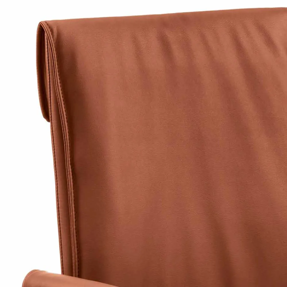 Viadurini Living Moderne Sessel-Sessel made in Italy auf lederbeschichtetem Niles, modernes Design