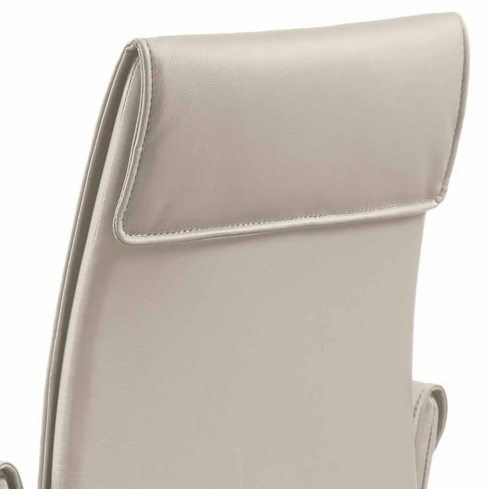 Viadurini Living Moderne Sessel-Sessel made in Italy auf lederbeschichtetem Niles, modernes Design