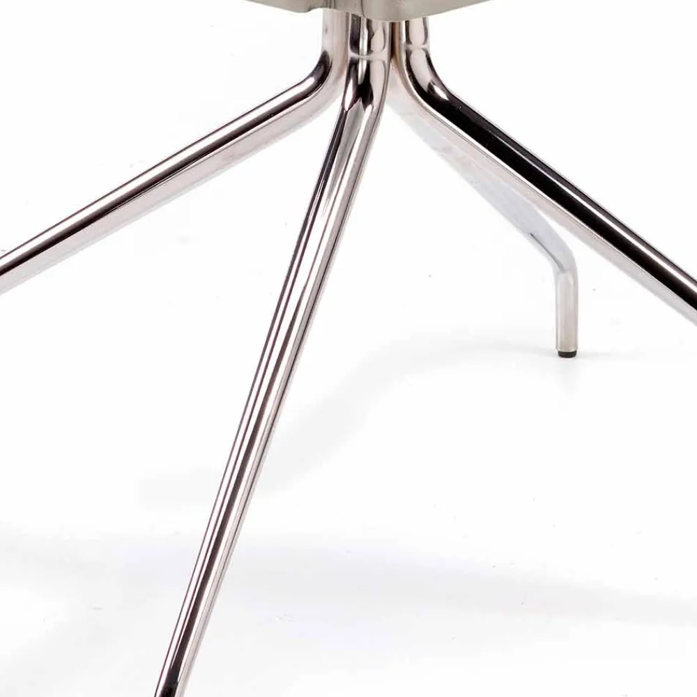 Viadurini Living Moderne Sessel-Sessel made in Italy auf lederbeschichtetem Niles, modernes Design