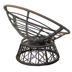 Viadurini in the Garden Metallsessel-Sessel mit Alurahmen mit Polyrattan bezogen und Couchtisch - Puntina