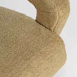 Viadurini Living Klassische Sessel-Sessel mit Armlehnen aus Gummibaumholz und Sitz mit Wolleffekt - Patrizia