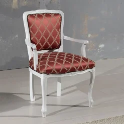 Viadurini Classic Klassische Sessel-Sessel mit Armlehnen und Struktur aus weiß lackiertem Holz, hergestellt in Italien – Cat