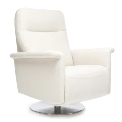 Viadurini Living Aufstehsessel Und Massagesessel-Sessel mit drehbarem Stahlgestell und Fußstütze, hergestellt in Italien – Valentina