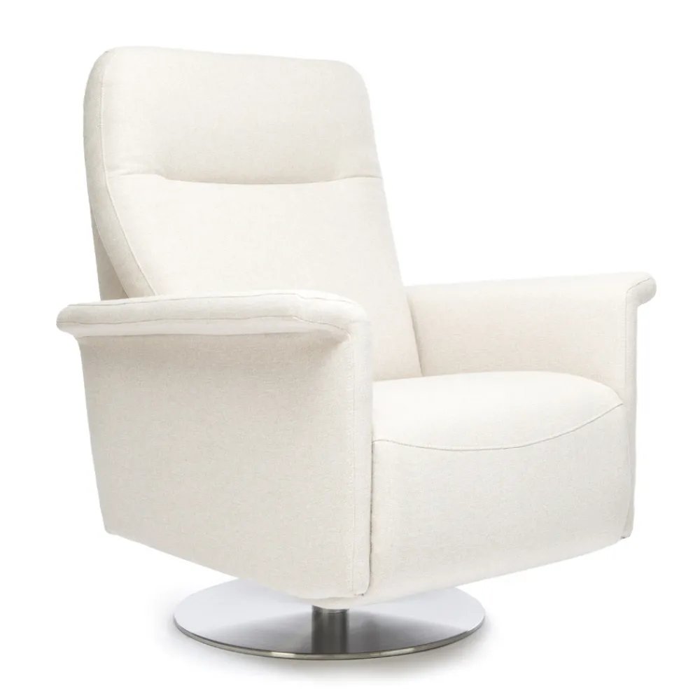 Viadurini Living Aufstehsessel Und Massagesessel-Sessel mit drehbarem Stahlgestell und Fußstütze, hergestellt in Italien – Valentina