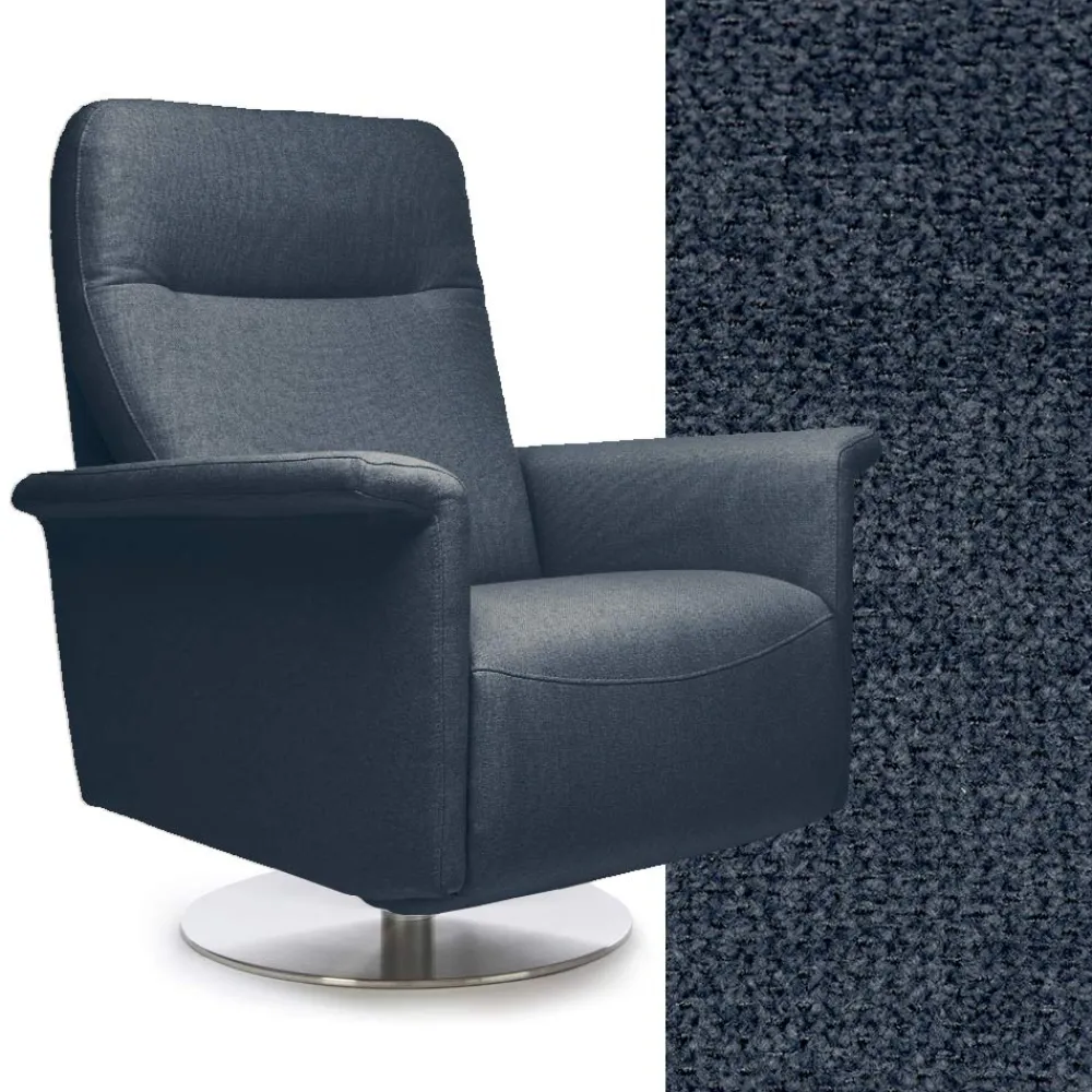 Viadurini Living Aufstehsessel Und Massagesessel-Sessel mit drehbarem Stahlgestell und Fußstütze, hergestellt in Italien – Valentina