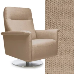 Viadurini Living Aufstehsessel Und Massagesessel-Sessel mit drehbarem Stahlgestell und Fußstütze, hergestellt in Italien – Valentina