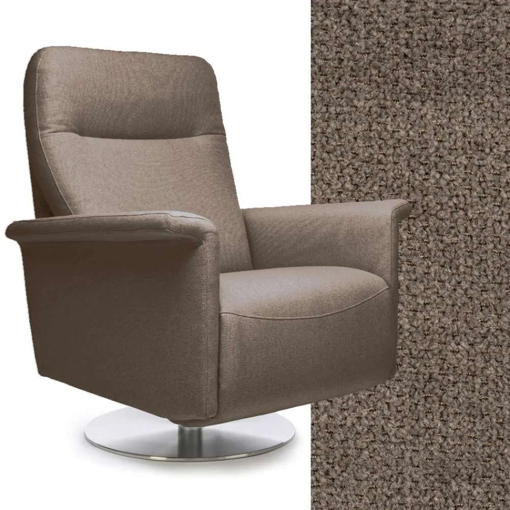 Viadurini Living Aufstehsessel Und Massagesessel-Sessel mit drehbarem Stahlgestell und Fußstütze, hergestellt in Italien – Valentina