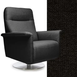 Viadurini Living Aufstehsessel Und Massagesessel-Sessel mit drehbarem Stahlgestell und Fußstütze, hergestellt in Italien – Valentina