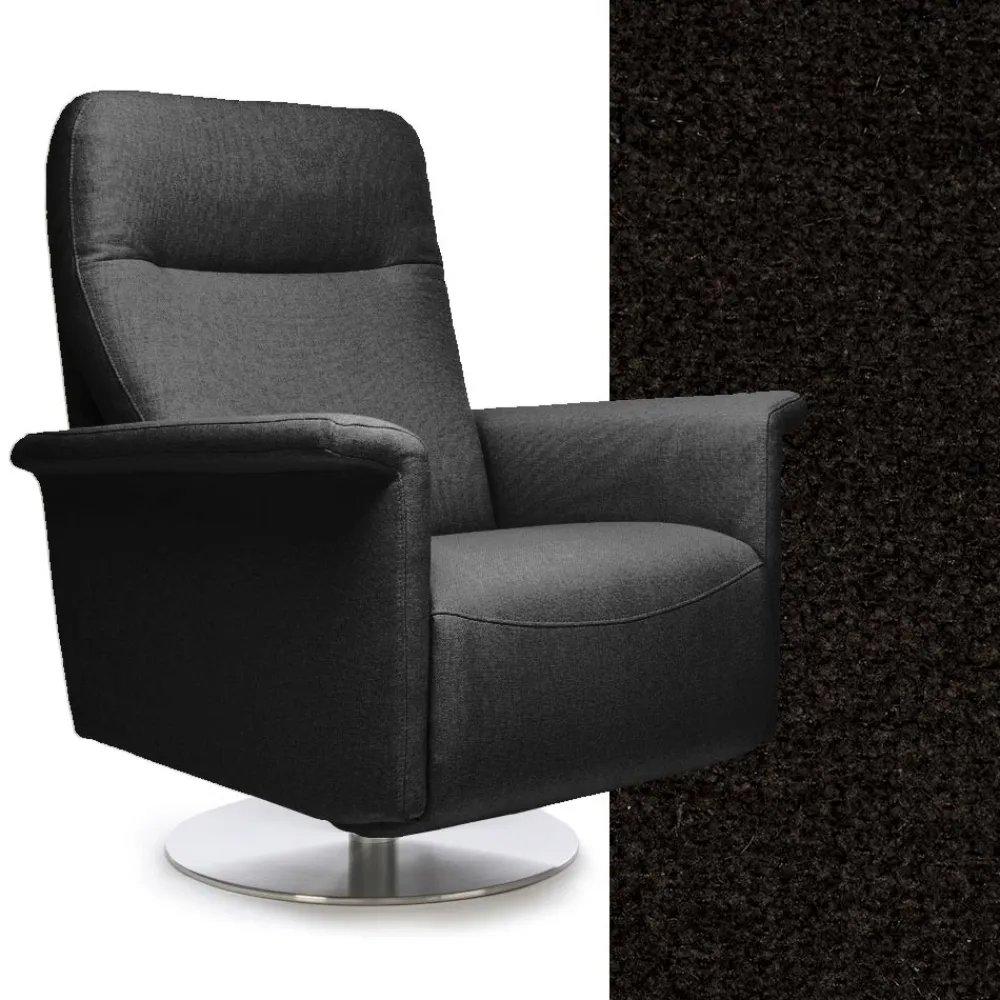 Viadurini Living Aufstehsessel Und Massagesessel-Sessel mit drehbarem Stahlgestell und Fußstütze, hergestellt in Italien – Valentina