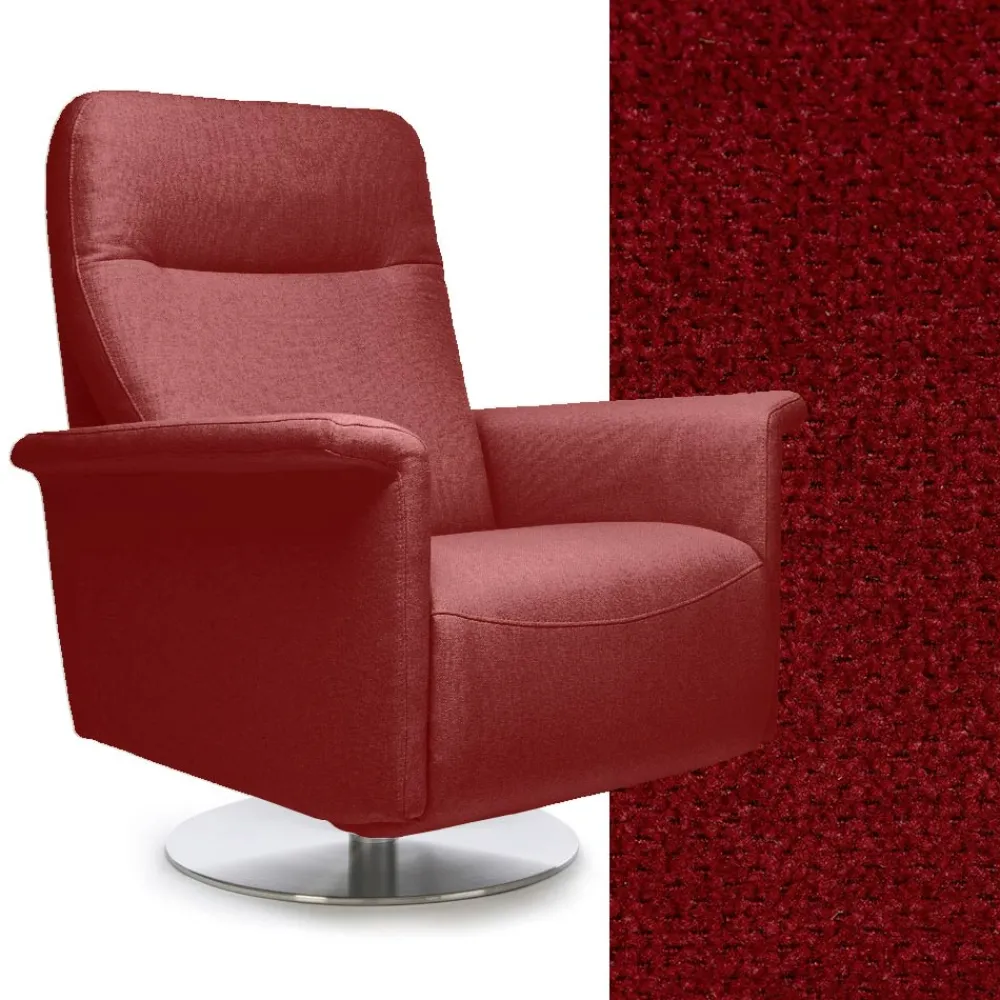 Viadurini Living Aufstehsessel Und Massagesessel-Sessel mit drehbarem Stahlgestell und Fußstütze, hergestellt in Italien – Valentina