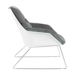 Viadurini Living Moderne Sessel-Sessel mit Metallgestell, Polypropylenstruktur und Stoffkissen - Tablet