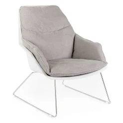 Viadurini Living Moderne Sessel-Sessel mit Metallgestell, Polypropylenstruktur und Stoffkissen - Tablet