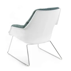 Viadurini Living Moderne Sessel-Sessel mit Metallgestell, Polypropylenstruktur und Stoffkissen - Tablet