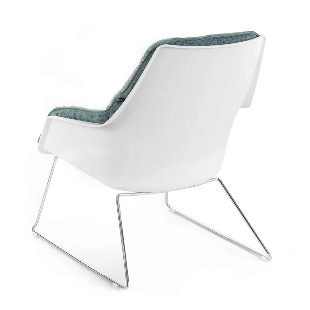 Viadurini Living Moderne Sessel-Sessel mit Metallgestell, Polypropylenstruktur und Stoffkissen - Tablet