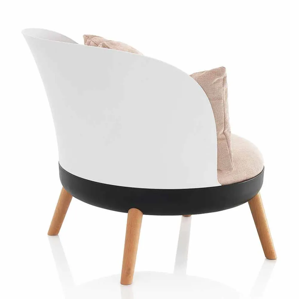 Viadurini Living Moderne Sessel-Sessel mit Mikrofasersamt-Effekt und Metallfüßen gepolstert - Cinella