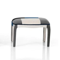 Viadurini Living Moderne Sessel-Sessel mit Pouf aus Patchworkstoff – Bromo