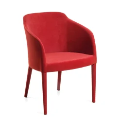 Viadurini Living Moderne Sessel-Sessel mit rotem Stoffbezug, hergestellt in Italien – Fuochi