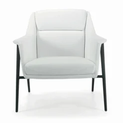 Viadurini Living Moderne Sessel-Sessel mit schwarzer Stahlstruktur und Sitz aus Öko-Leder, hergestellt in Italien – Modena