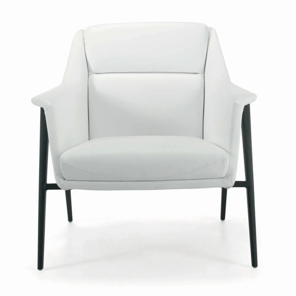 Viadurini Living Moderne Sessel-Sessel mit schwarzer Stahlstruktur und Sitz aus Öko-Leder, hergestellt in Italien – Modena