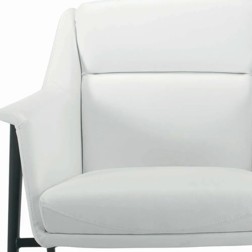 Viadurini Living Moderne Sessel-Sessel mit schwarzer Stahlstruktur und Sitz aus Öko-Leder, hergestellt in Italien – Modena